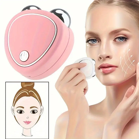 ¡MASAJEADOR FACIAL CON MICROCORRIENTE!